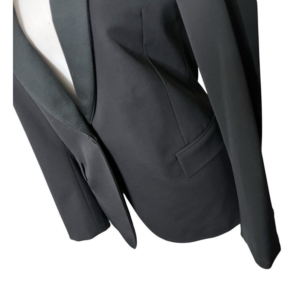 Gucci Tailored Blazer Womens 10 Black Shawl Collar Workwear Designer Classic Fit - Picture 7 of 13